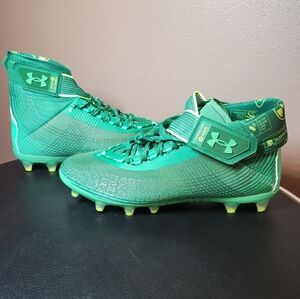 Under Armour Highlight MC FlexWrap Football Cleat Men sz 13 New Green Hi/Low Top